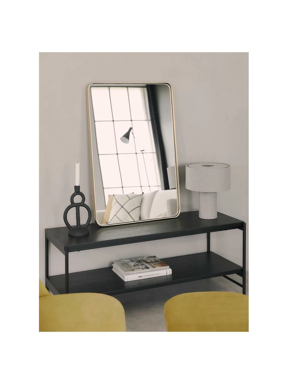 Westwing Collection Meuble bas noir Mica, larg. 120 x haut. 50 cm 2 Westwing Collection Meuble bas noir Mica, larg. 120 x haut. 50 cm – Image 2