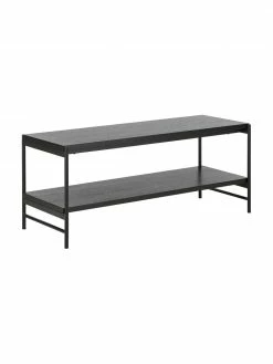 Westwing Collection Meuble bas noir Mica, larg. 120 x haut. 50 cm