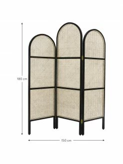 HKliving Paravent en cannage Webbing, larg. 150 x haut. 180 cm -furniture Soldes Paravent en cannage Webbing 10