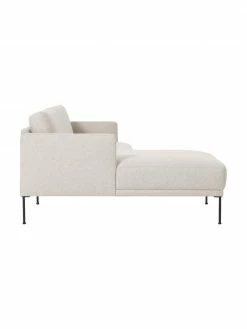 Westwing Collection Petit canapé d'angle beige avec pieds en métal Fluente, larg. 198 x prof. 152 cm, méridienne à gauche -furniture Soldes Petit canape dangle beige avec pieds en metal Fluente 3