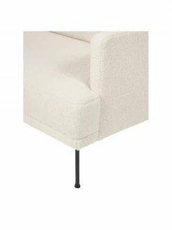 Westwing Collection Petit canapé d'angle blanc crème avec pieds en métal Fluente, larg. 198 x prof. 152 cm, méridienne à gauche -furniture Soldes Petit canape dangle blanc creme avec pieds en metal Fluente 5