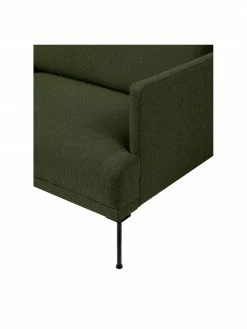 Westwing Collection Petit canapé d'angle vert foncé avec pieds en métal Fluente, larg. 198 x prof. 152 cm, méridienne à gauche -furniture Soldes Petit canape dangle vert fonce avec pieds en metal Fluente 5