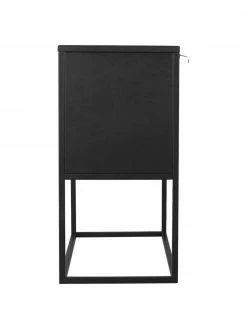 Westwing Collection Petite enfilade industrielle en métal noir Neptun, larg. 82 x haut. 80 cm -furniture Soldes Petite enfilade industrielle en metal noir Neptun 4