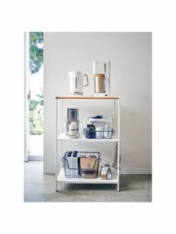 Yamazaki Petite étagère industrielle en métal blanc Killy, larg. 60 x haut. 90 cmSeulement 1 produit disponible -furniture Soldes Petite etagere industrielle en metal blanc Killy 3