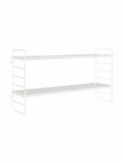 Bloomingville Petite étagère murale blanche en métal North, larg. 65 x haut. 35 cm