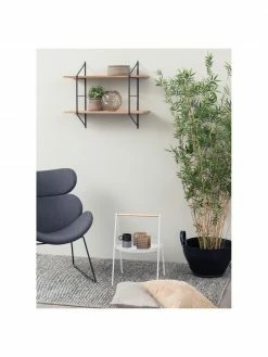 Petite étagère murale en bois et métal Belfast, larg. 76 x haut. 63 cm -furniture Soldes Petite etagere murale en bois et metal Belfast 2