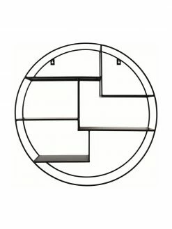 Petite étagère murale en métal Expo, Ø 61 x prof. 16 cm