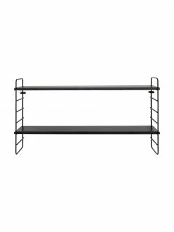 Bloomingville Petite étagère murale noire en métal North, larg. 65 x haut. 35 cm -furniture Soldes Petite etagere murale noire en metal North 3