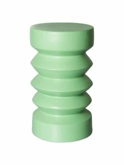 HKliving Petite table d'appoint vert clair Stoneware, Ø 23 x haut. 41 cm