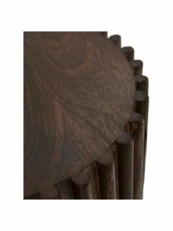 Pilier décoratif rond bois de manguier Raffe, Ø 24 x haut. 81 cm -furniture Soldes Pilier decoratif rond bois de manguier Raffe 3
