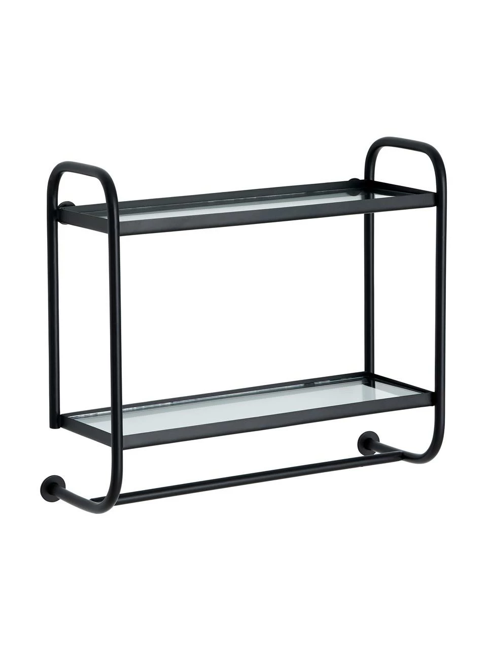 Porte-manteau mural métal noir Thelma, larg. 43 x haut. 42 cm 1 Porte-manteau mural métal noir Thelma, larg. 43 x haut. 42 cm