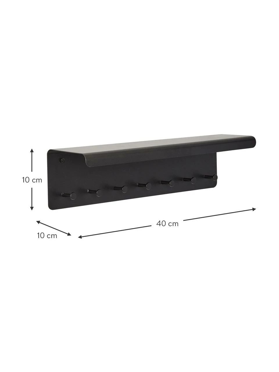 Hübsch Portemanteau en métal Bow, larg. 40 x haut. 10 cm 3 Hübsch Portemanteau en métal Bow, larg. 40 x haut. 10 cm – Image 3