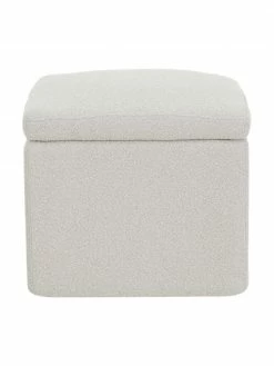 Westwing Collection Pouf avec rangement tissu bouclé blanc crème Winou, larg. 50 x haut. 48 cm 11 Westwing Collection Pouf avec rangement tissu bouclé blanc crème Winou, larg. 50 x haut. 48 cm -furniture Soldes Pouf avec rangement tissu boucle blanc creme Winou 5
