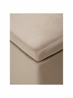 Westwing Collection Pouf avec rangement velours taupe Winou, larg. 50 x haut. 48 cm 10 Westwing Collection Pouf avec rangement velours taupe Winou, larg. 50 x haut. 48 cm -furniture Soldes Pouf avec rangement velours taupe Winou 4