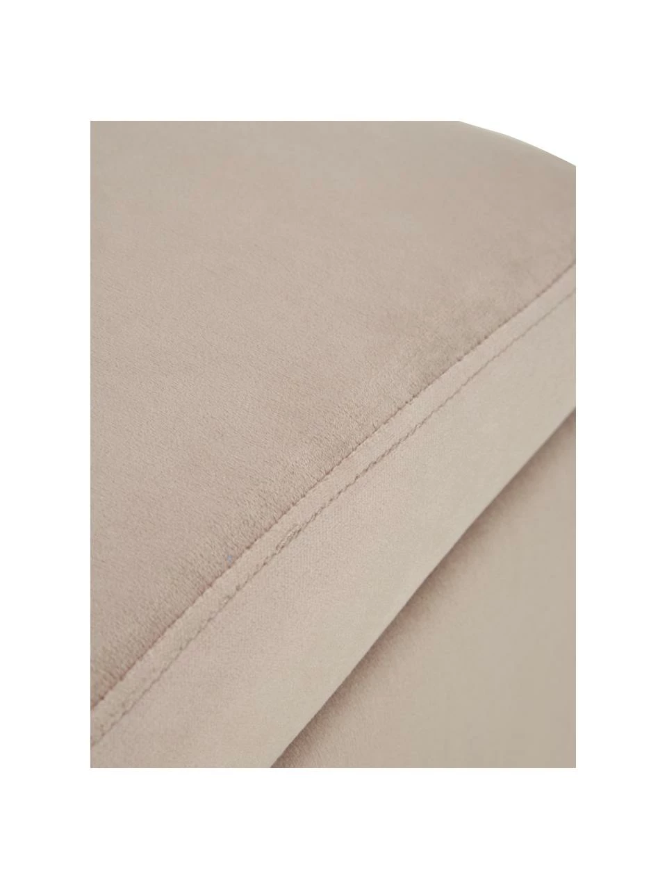 Westwing Collection Pouf avec rangement velours taupe Winou, larg. 50 x haut. 48 cm 6 Westwing Collection Pouf avec rangement velours taupe Winou, larg. 50 x haut. 48 cm – Image 6