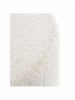 Westwing Collection Pouf blanc crème peluche blanc crème Daisy, Ø 54 x haut. 38 cm -furniture Soldes Pouf blanc creme peluche blanc creme Daisy 4