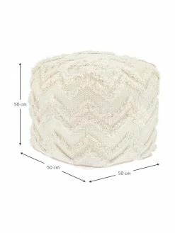 Westwing Collection Pouf bohème tufté main blanc crème Akesha, larg. 50 x haut. 50 cm 9 Westwing Collection Pouf bohème tufté main blanc crème Akesha, larg. 50 x haut. 50 cm -furniture Soldes Pouf boheme tufte main blanc creme Akesha 3