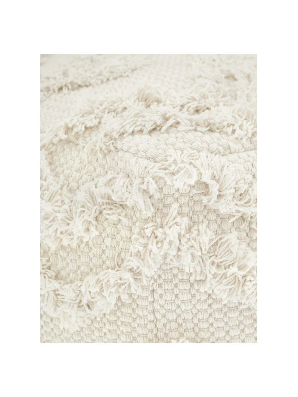 Westwing Collection Pouf bohème tufté main blanc crème Akesha, larg. 50 x haut. 50 cm 6 Westwing Collection Pouf bohème tufté main blanc crème Akesha, larg. 50 x haut. 50 cm – Image 6