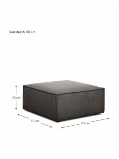 Westwing Collection Pouf canapé anthracite Lennon, larg. 88 x haut. 43 cm 8 Westwing Collection Pouf canapé anthracite Lennon, larg. 88 x haut. 43 cm -furniture Soldes Pouf canape anthracite Lennon 2