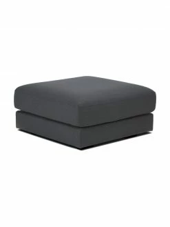 Westwing Collection Pouf canapé anthracite Tribeca, larg. 80 x haut. 40 cm
