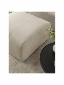 Westwing Collection Pouf canapé beige Lena, larg. 76 x haut. 44 cm -furniture Soldes Pouf canape beige Lena 2