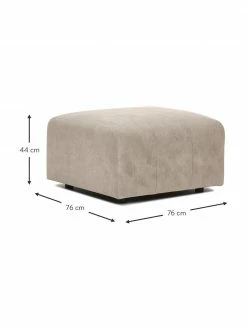 Westwing Collection Pouf canapé beige Lena, larg. 76 x haut. 44 cm -furniture Soldes Pouf canape beige Lena 3