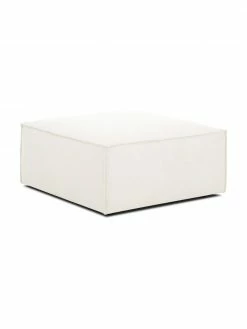 Westwing Collection Pouf canapé beige Lennon, larg. 88 x haut. 43 cm
