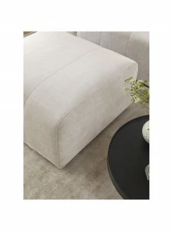 Westwing Collection Pouf canapé blanc crème Lena, larg. 76 x haut. 44 cm -furniture Soldes Pouf canape blanc creme Lena 2