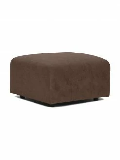 Westwing Collection Pouf canapé brun foncé Lena, larg. 76 x haut. 44 cm -furniture Soldes Pouf canape brun fonce Lena 4