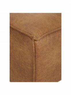 Westwing Collection Pouf canapé cuir recyclé Lennon, larg. 88 x haut. 43 cm -furniture Soldes Pouf canape cuir recycle Lennon 5