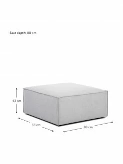 Westwing Collection Pouf canapé gris clair Lennon, larg. 88 x haut. 43 cm 8 Westwing Collection Pouf canapé gris clair Lennon, larg. 88 x haut. 43 cm -furniture Soldes Pouf canape gris clair Lennon 2