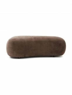 Westwing Collection Pouf canapé haricot brun Alba, larg. 130 x prof. 62 cm -furniture Soldes Pouf canape haricot brun Alba 3