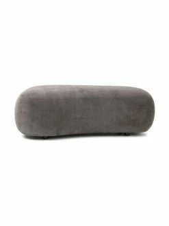 Westwing Collection Pouf canapé haricot gris Alba, larg. 130 x prof. 62 cm -furniture Soldes Pouf canape haricot gris Alba 3