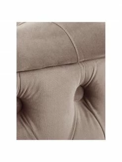 Westwing Collection Pouf coffre XL en velours beige Chiara, Ø 70 x haut. 42 cm -furniture Soldes Pouf coffre XL en velours beige Chiara 5