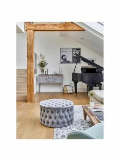 Westwing Collection Pouf coffre XL velours gris Chiara, Ø 70 x haut. 42 cm 8 Westwing Collection Pouf coffre XL velours gris Chiara, Ø 70 x haut. 42 cm -furniture Soldes Pouf coffre XL velours gris Chiara 2