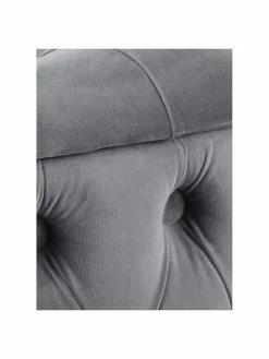 Westwing Collection Pouf coffre XL velours gris Chiara, Ø 70 x haut. 42 cm 11 Westwing Collection Pouf coffre XL velours gris Chiara, Ø 70 x haut. 42 cm -furniture Soldes Pouf coffre XL velours gris Chiara 5