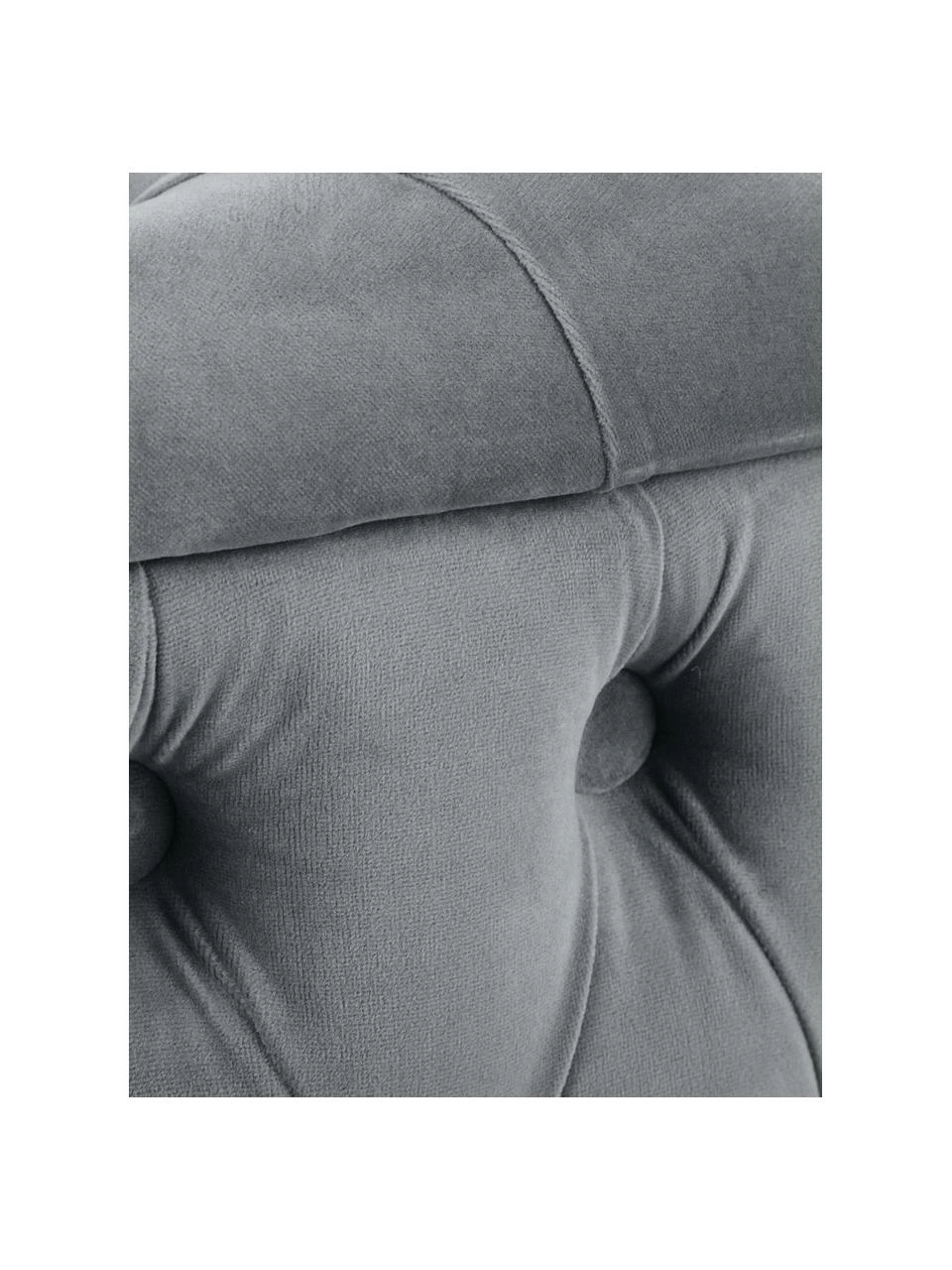 Westwing Collection Pouf coffre XL velours gris Chiara, Ø 70 x haut. 42 cm 6 Westwing Collection Pouf coffre XL velours gris Chiara, Ø 70 x haut. 42 cm – Image 6