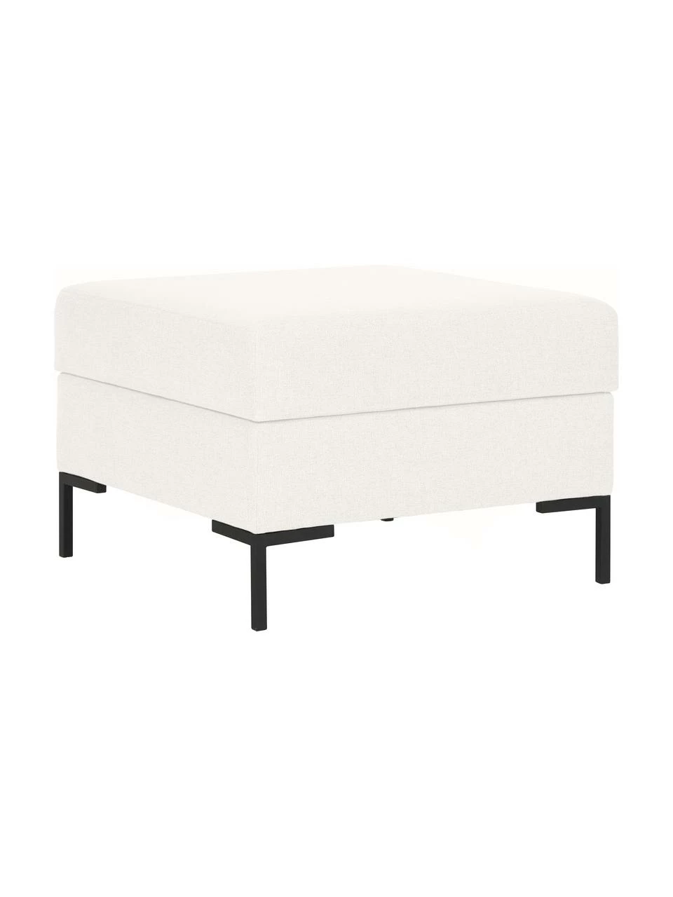 Westwing Collection Pouf de canapé beige avec coffre Luna, larg. 80 x haut. 45 cm 1 Westwing Collection Pouf de canapé beige avec coffre Luna, larg. 80 x haut. 45 cm