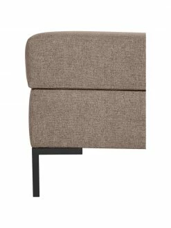 Westwing Collection Pouf de canapé brun avec coffre Luna, larg. 80 x haut. 45 cm -furniture Soldes Pouf de canape brun avec coffre Luna 5