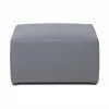 Westwing Collection Pouf de canap&eacute; d'ext&eacute;rieur gris fonc&eacute; Simon, larg. 75 x haut. 42 cm