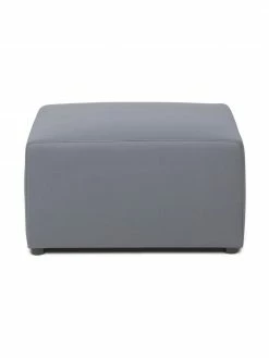 Westwing Collection Pouf de canapé d'extérieur gris foncé Simon, larg. 75 x haut. 42 cm