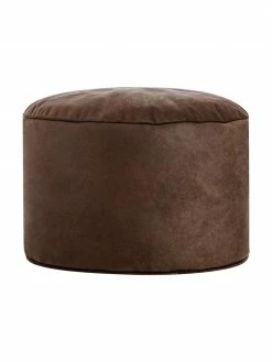 Magma Pouf en cuir synthétique Cuba, Ø 50 x haut. 30 cm