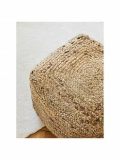 Westwing Collection Pouf en jute fait à la main Bono, larg. 45 x haut. 45 cm -furniture Soldes Pouf en jute fait a la main Bono 2