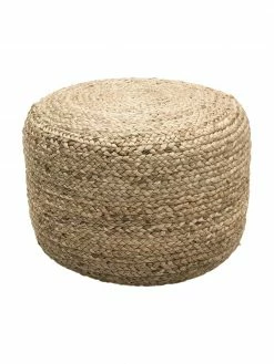 Westwing Collection Pouf en jute fait à la main Bono, Ø 50 x haut. 36 cm -furniture Soldes Pouf en jute fait a la main Bono 22