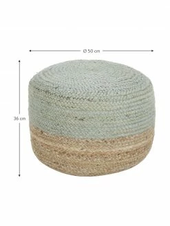 Westwing Collection Pouf en jute fait à la main Bono, Ø 50 x haut. 36 cm -furniture Soldes Pouf en jute fait a la main Bono 26