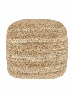Westwing Collection Pouf en jute fait à la main Bono, larg. 45 x haut. 45 cm -furniture Soldes Pouf en jute fait a la main Bono 4