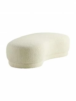 Pouf en peluche blanc crème Coconino, larg. 160 x haut. 36 cm -furniture Soldes Pouf en peluche blanc creme Coconino 4