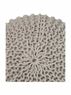 Westwing Collection Pouf en tricot main Dori, Ø 55 x haut. 35 cm -furniture Soldes Pouf en tricot main Dori 11