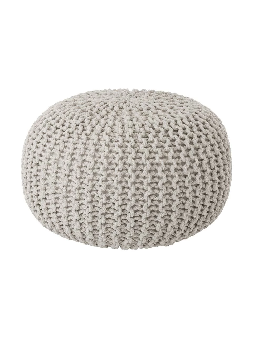 Westwing Collection Pouf en tricot main Dori, Ø 55 x haut. 35 cm 1 Westwing Collection Pouf en tricot main Dori, Ø 55 x haut. 35 cm