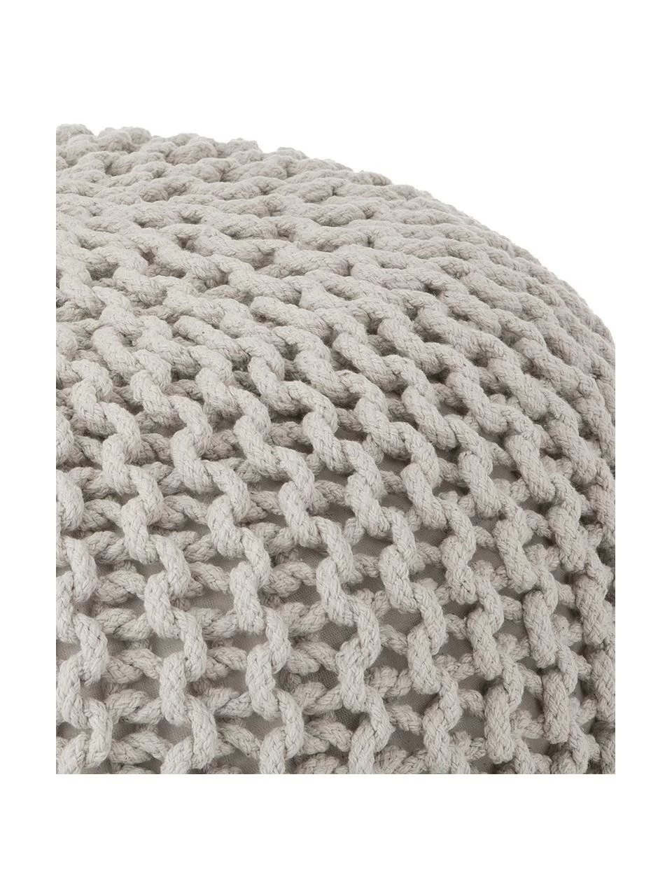 Westwing Collection Pouf en tricot main Dori, Ø 55 x haut. 35 cm 6 Westwing Collection Pouf en tricot main Dori, Ø 55 x haut. 35 cm – Image 6